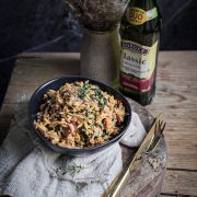 Orzo s rajčinami a špenátom